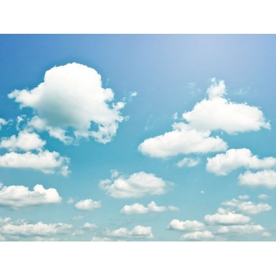 Mavi Gökyüzü Ve Bulutlar 3 Boyutlu Duvar Kağıdı