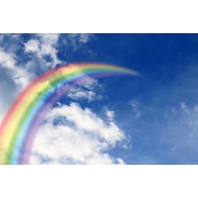 Gökyüzünde Gökkuşağı 3 Boyutlu Duvar Kağıdı