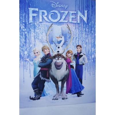Frozen Çizgi Film Karakterleri 3 Boyutlu Duvar Kağıdı