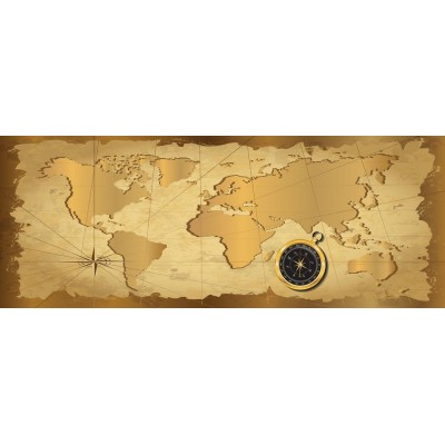 Harita-Pusula  3 Boyutlu Duvar Kağıdı 