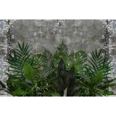Yeşil Tropikal Yapraklar 3 Boyutlu Duvar Kağıdı
