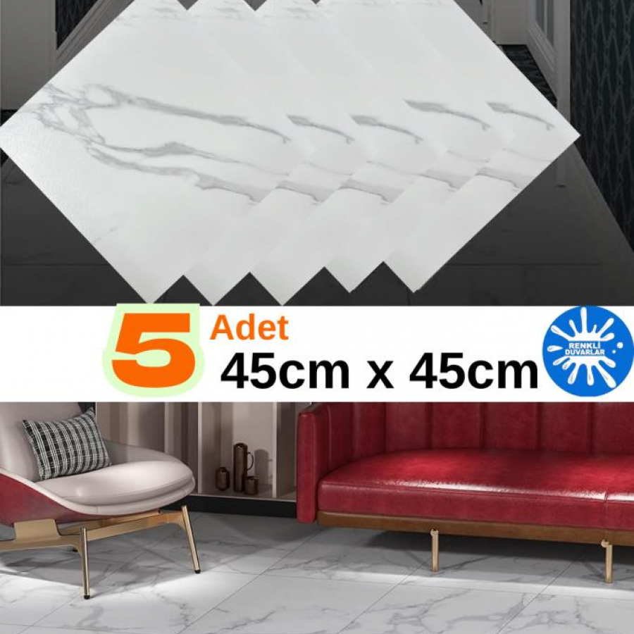 1(m²) 45cm x 45cm 5 Adet Yapışkanlı Parke Floor Pvc Panel Yer Kaplama ...