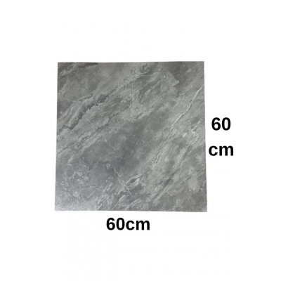 14 Adet 60X60cm Gri Mermer Desenli Floor Pvc-Lvt Yapışkanlı Yer Kaplama Parkesi Kauçuklu 617
