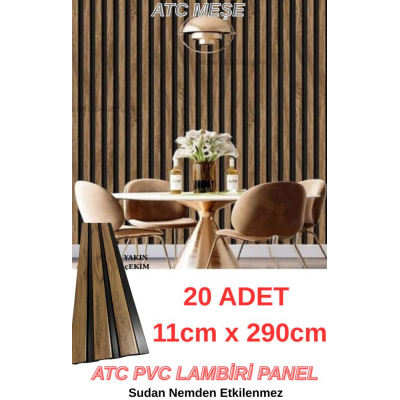 20 Adet 11cmx290cm Koli Bazında Meşe PVC Lambiri Ev Ofis Dekoratif  Lambiri Duvar Kağıdı Paneli