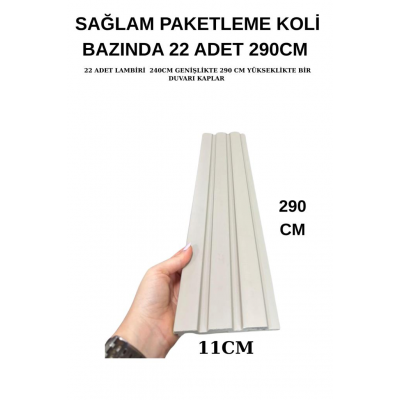 22 Adet 11cmx290cm Koli Bazında Taupe PVC Lambiri Ev Ofis Dekoratif PVC Lambiri Duvar Kağıdı Paneli