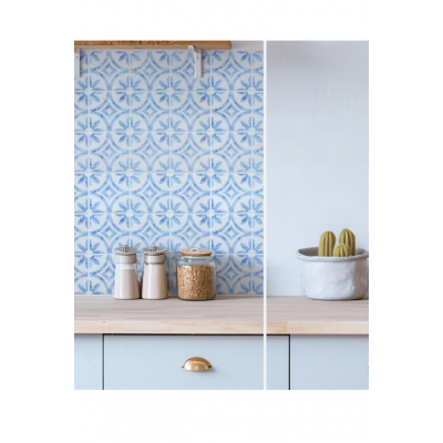 30×30cm Azurya Mavi Epoksi 1 Adet 3D Yapışkanlı Duvar Paneli Kağıdı Sticker Mutfak Banyo Salon Ofis