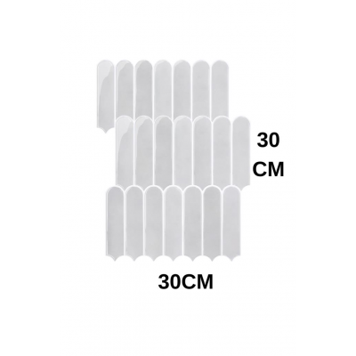 30×30cm Soft Gri Epoksi 1 Adet 3D Yapışkanlı Duvar Kaplama Paneli Mutfak Banyo Salon Ofis