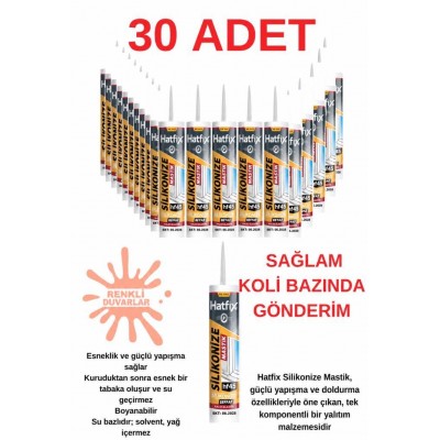 30 Adet Silikonize Mastik Strafor Duvar Paneli Duvar Çıtası Yapıştırıcı Beyaz Mastik 450 Gram