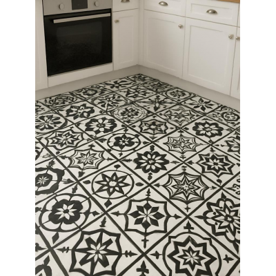 30cmx30cm 10 Adet Yapışkanlı Osmanlı çini Floor Pvc Panel  Zemin Kaplama Paneli Arkası Kauçuklu 2124