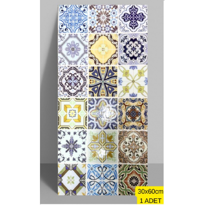 30X60cm Kendinden Yapışkanlı Duvar,banyo,tezgah arası kaplama Duvar Paneli Kağıdı Sticker CYCZT00239