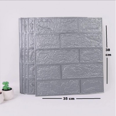 35x38cm 1 Adet Gri Silinebilir Kendinden Yapışkanlı Duvar Kağıdı Esnek Köpük Panel 3D Tuğla Desen 35x38cm 1 Adet Gri Silinebilir Kendinden Yapışkanlı Duvar Kağıdı Esnek Köpük Panel 3D Tuğla Desen