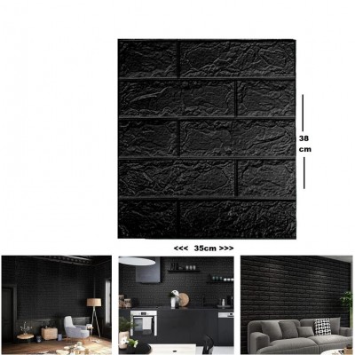 35x38cm 1 Adet Siyah Silinebilir Kendinden Yapışkanlı Duvar Kağıdı Esnek Köpük Panel 3d Tuğla Desen  35x38cm 1 Adet Siyah Silinebilir Kendinden Yapışkanlı Duvar Kağıdı Esnek Köpük Panel 3d Tuğla Desen