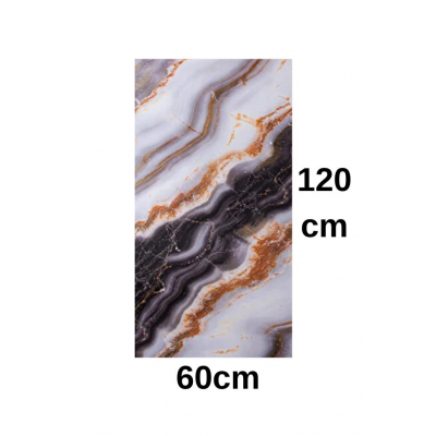 4 ADET 60x120cm Alternatif Kaplama UV PVC Gold Mermer Desenli  Ev Ofis Otel Duvar Kaplama Paneli