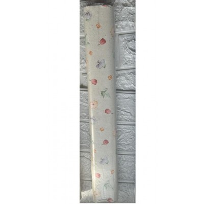 45cm x 10 Metre 1 Rulo Folyo Yapışkanlı Çiçek Motifli Desenli Mutfak Duvar Kaplama Folyosu Kağıdı
