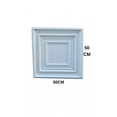 50cm x 50cm 1 Adet 3D Abs Malzeme PVC Dayanıklı Duvar  Tavan Paneli Silinebilir çıta Model Panel