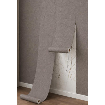 50x280cm Keten Kahvesi Yapışkanlı Isı Ve Ses Yalıtımını Destekler Boyanabilir Duvar Paneli Kağıdı