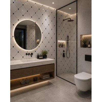 60cm x 3 Metre Tek Parça Yapışkanlı Rulo Küp Duvar Paneli Kağıdı Silinebilir Salon Ofis CYCZT00156