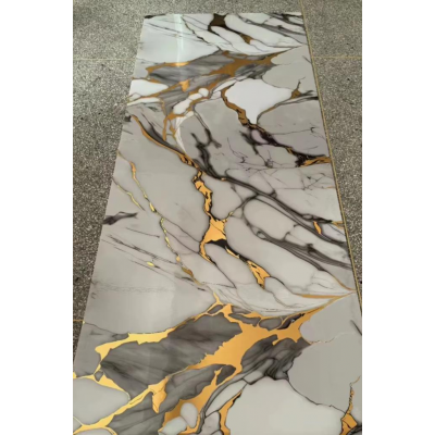 60cm x 3 Metre Tek Parça Yapışkanlı Rulo Pera Gold Duvar Paneli Kağıdı Silinebilir Salon Ofis TX-034