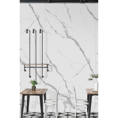 60cmx300cm Tek Parça Yapışkanlı Rulo Mermer Desenli Duvar Paneli Kağıdı Silinebilir CF-1003-KYRA