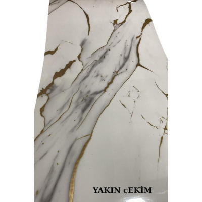 60cmx300cm Tek Parça Yapışkanlı Rulo Mermer Desenli Duvar Paneli Kağıdı Silinebilir LS-6010-BöTE