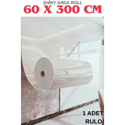60cmx300cm Tek Parça Yapışkanlı Rulo Mermer Desenli Duvar Paneli Kağıdı Silinebilir TX-031-ARDA