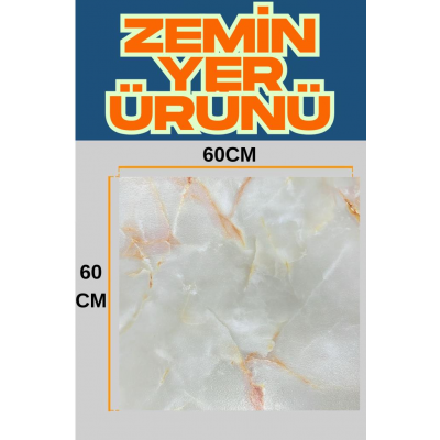 60cm X 60cm 1 Adet Yapışkanlı Yer Zemin ve Duvar Kaplama Paneli Arkası Kauçuklu Floor Pvc 31P