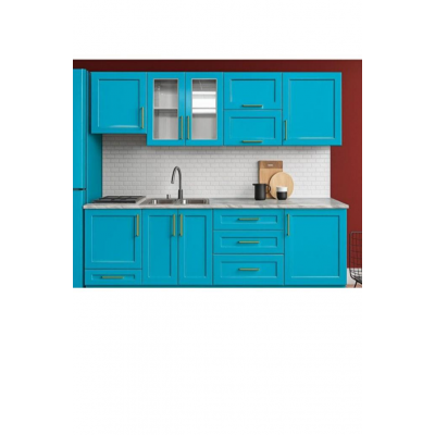 67cm x 10 Metre 1 Adet Yapışkanlı Rulo Düz Mavi Renk Model Mutfak Duvar Kaplama Folyosu Kağıdı