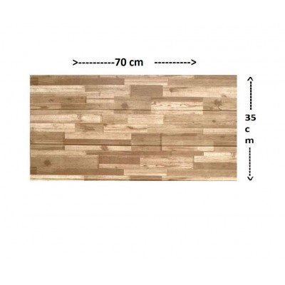 70x35 cm Silinebilir Kendinden Yapışkanlı Açık Kahverengi Estetik Salon Antre Duvar Paneli Kağıdı 