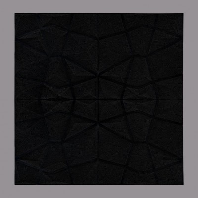 70x70cm 3D Kendinden Yapışkanlı Siyah Geometrik Desen Boyanabilir Silinebilir Duvar Paneli Kağıdı