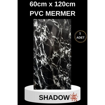 Alternatif Kaplama UV PVC Mermer Panel Shadow 1 Adet 60x120cm Ev Ofis Otel Duvar Kaplama Paneli