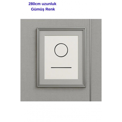 Gümüş Kendinden Yapışkanlı 1 Adet 0.8mm x 280cm Duvar, Mobilya Kenar Dekoratif Koruma Şerit çıta