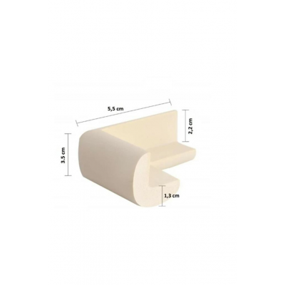 Kendinden Yapışkanlı 10 Adet Krem Kum Bej Bebek Çocuk Köşe Koruma Masa Sehpa Mobilya Kenar Koruyucu