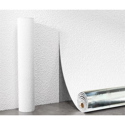 50x280 Cm Kendinden Yapışkanlı Alüminyum Folyolu Isı Ses Yalıtımlı Duvar Kağıdı Paneli Sıva Beyaz