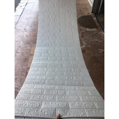 Kendinden Yapışkanlı Beyaz Tuğla Desen 3D Duvar Kağıdı Paneli Tek Parça 70x500 cm