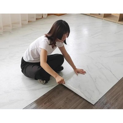 Kendinden Yapışkanlı Yer Zemin ve Duvar Kaplama Paneli Arkası Kauçuklu 60X60cm Floor Pvc Panel 6216