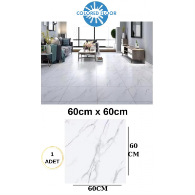 Kendinden Yapışkanlı Yer Zemin ve Duvar Kaplama Paneli Arkası Kauçuklu 60X60cm Floor Pvc Panel 6216