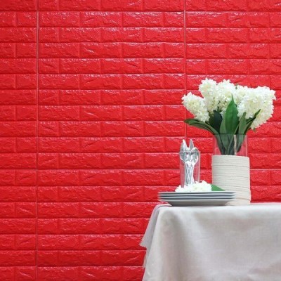 NW56 Kırmızı Tuğla Arkası Yapışkanlı Esnek Silinebilir Duvar Paneli 