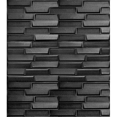 Siyah Opak Arkası Yapışkanlı Silinebilir Duvar Kağıdı Paneli NW66