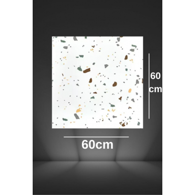 Popüler Benekli Yapışkanlı Yer Zemin ve Duvar Kaplama Paneli Arkası Kauçuklu 60X60cm Floor Pvc 609