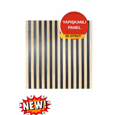 Pratik Yapışkanlı Kahverengi Akustik Esnek Lambiri 68cmx68cm Ofis Salon Ev Duvar Paneli Kağıdı NW190