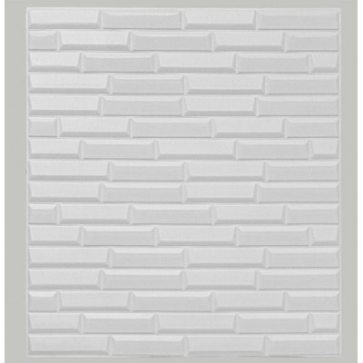 Renkli Duvarlar Kendinden Yapışkanlı 3D Boyut Beyaz Opak Duvar Kağıdı Paneli NW55