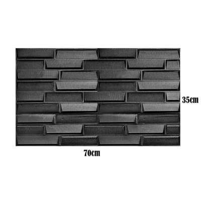  Siyah Opak Kendinden Yapışkanlı Duvar Paneli Kağıdı NW66 70X35CM