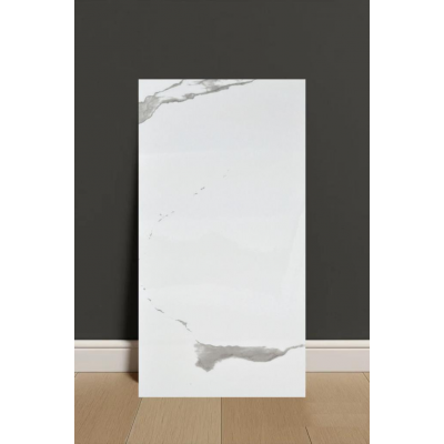 CF-1003 Shiny 30x60cm Mermer Desenli Yapışkanlı Seramik Desen Banyo WC Kaplama  Duvar Paneli Kağıdı