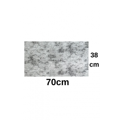 Yapışkanlı 3D Esnek Sünger Duvar Kaplama Kağıdı Paneli Salon Ofis Ev Tv Arkası 1 Adet 70x38 cm NW199