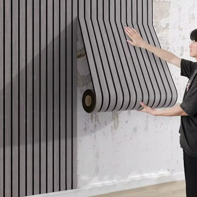 Yapışkanlı Akustik Panel Gri 3D 60cmx250cm 1 Adet SXP Lambiri Desenli Duvar Paneli Kağıdı 3107-2 Yapışkanlı Akustik Panel Gri 3D 60cmx250cm 1 Adet SXP Lambiri Desenli Duvar Paneli Kağıdı 3107-2
