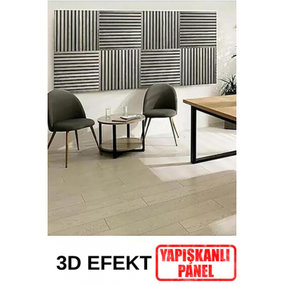 Yapışkanlı Silinebilir Gri Esnek Akustik Panel 68cmx68cm Ev Ofis Salon Duvar Kağıdı Paneli Nw189